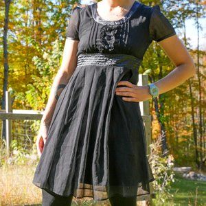 Vintage Y2K Delia’s black babydoll mini dress, size 0